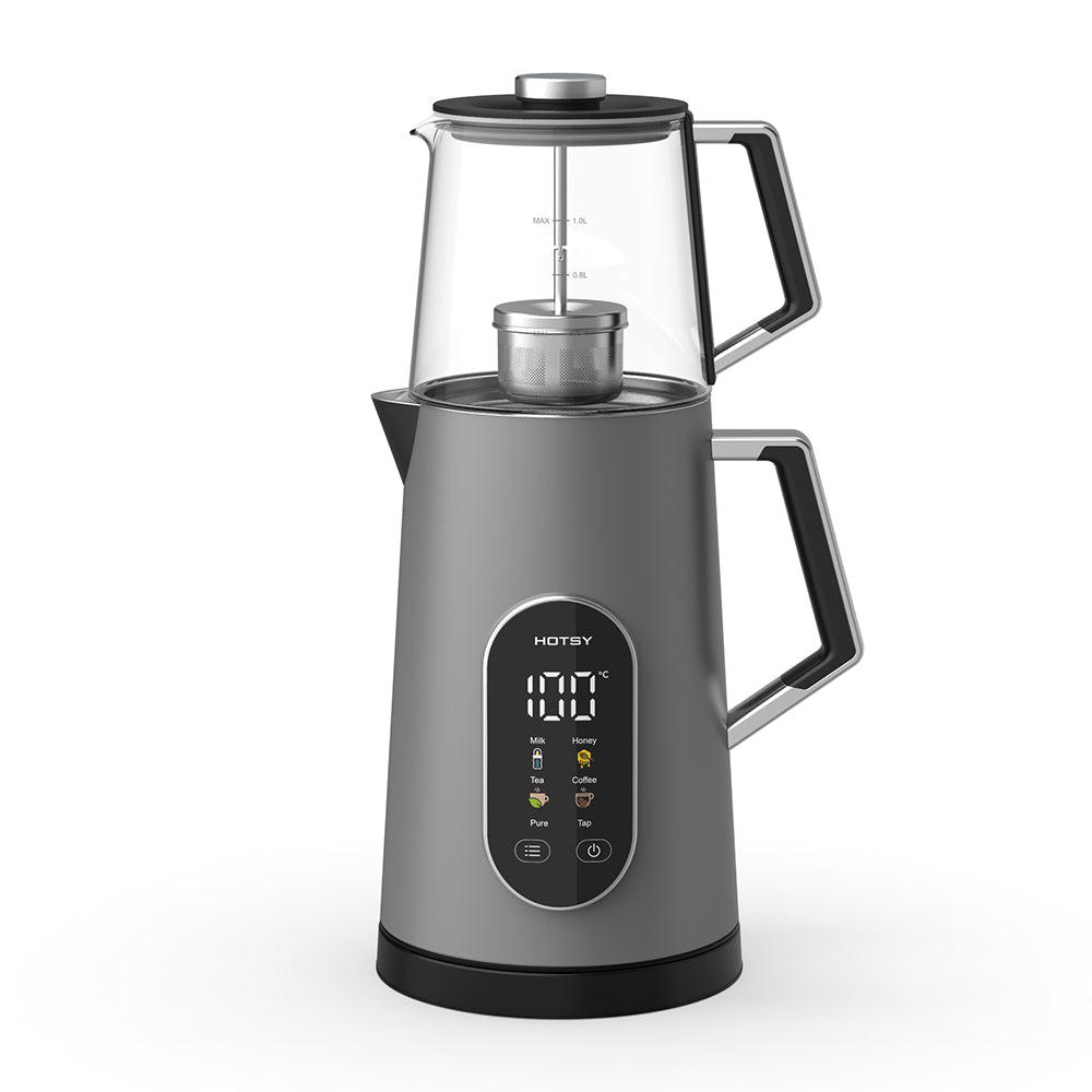 Hotsy W18ASH 2.7L Stainless Steel Electric Kettle Glass Teapot