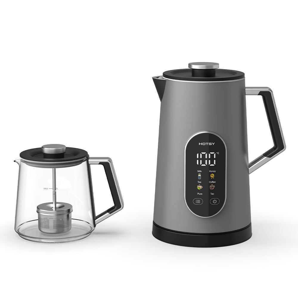 Hotsy W18ASH 2.7L Stainless Steel Electric Kettle Glass Teapot