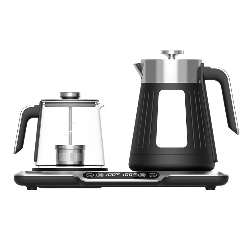Hotsy WG17B-B1-2 Double Layers Tea Maker Electric Glass Kettle Digital