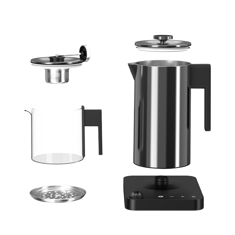 Hotsy W17DH-C1-3 Glass Electric Kettle Tea Maker Set